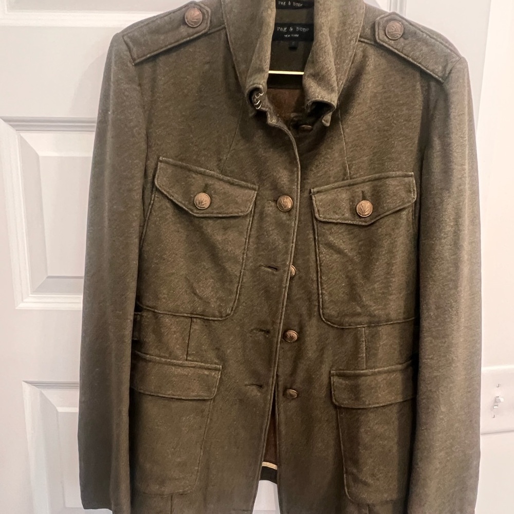 rag & bone Olive Green Military-Style Field Jacket